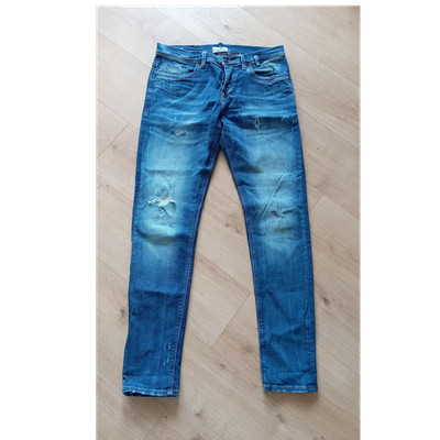 LTB Blue Addicted HerrenJeans Gerades Bein Blau Größe 31/34Used-Look