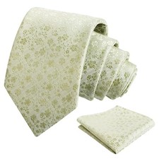 Mens 3.15inches Exquisite Floral Tie with Small Flower D142-sage Green-d