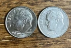2008 P & D Higher Grade AU/BU Roosevelt Dimes Free Shipping