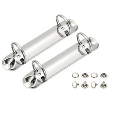 2 Set 1" B7 2 Hole O Ring Binder Mechanisms, 25mm Silver Tone