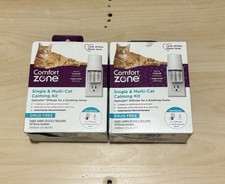 New 2-Pack Comfort Zone Multi-Cat Calming Kit Plug-In Defuser  Refill 1.5 FL Oz