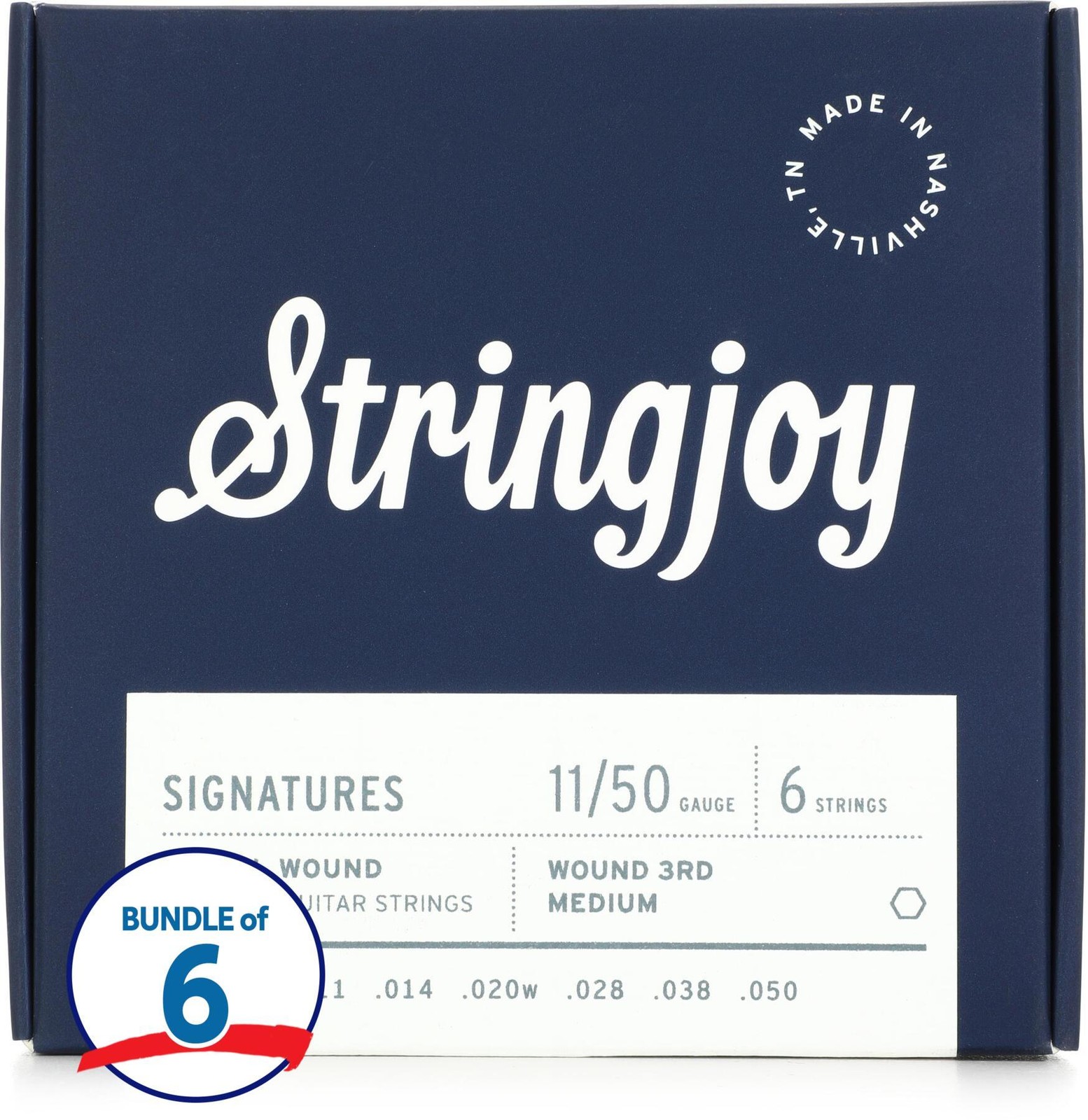 Сбалансированные струны для электрогитары Stringjoy Signatures с никелевой обмоткой 6 шт - 10690₽