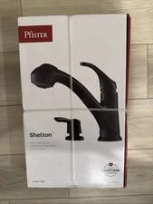Pfister Shelton Matte Black Finish  Pull Out Kitchen Faucet F-WKP-701B