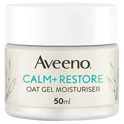 BRANDED Aveeno Face Calm+Restore Oat Gel Moisturiser (1x 50ml), Face Moisturiser