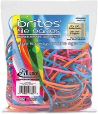 Alliance Rubber 07800 Non-Latex Brites 50 Count (Pack of 1), Blue/Orange/Pink 