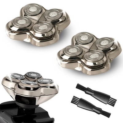 2Pack Pro 4 Shaver Replacement Heads for Skulls Pitbulls Series Gold PRO, Sil...