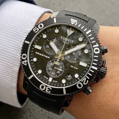 Tissot Seastar 1000 Chronograph T120.417.37.051.02 Herrenuhr schwarzes Zifferblatt 45,5mm