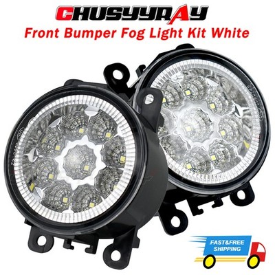 6000K White Clear Front Bumper LED Fog Lamps For 2013-2016 Ford C-Max