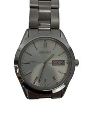 SEIKO Quartz Wristwatch Analog Stainless WHT SLV SS 7N43 9080