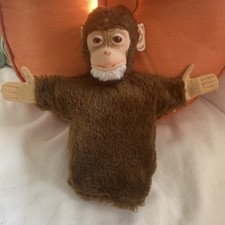 Vintage STEIFF Mohair "Jocko" Monkey Hand Puppet Made In US Zone Germany 9