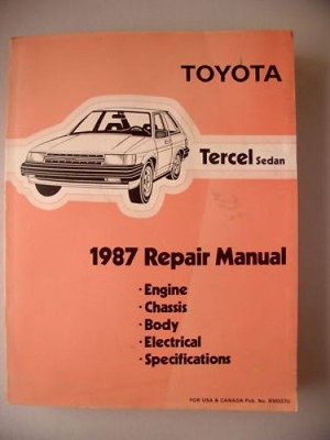 Toyota Tercel Sedan 1987 Repair Manual Engine Chassis