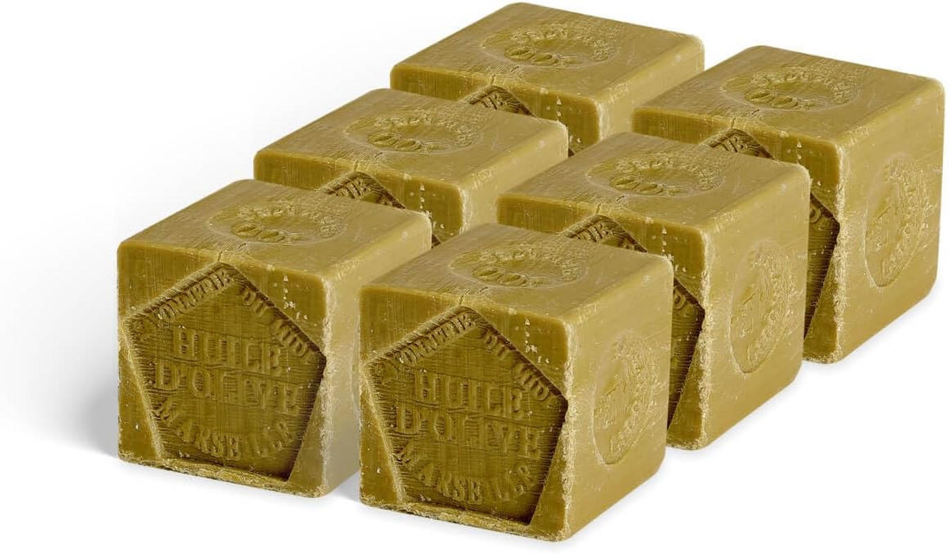 Scorta Famiglia Sapone di Marsiglia Oliva - 6 Pezzi x 500g