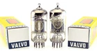 MATCHED PAIR  VALVO GERMANY ECC82 12AU7 30° DECLINED GETTER VACUUM TUBES PAIR 2