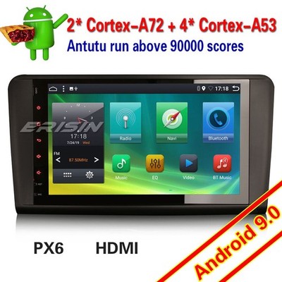 6-Kern Android 9 Autoradio Mercedes ML/GL-Klasse W/X164 32GB DAB+ Navi WiFi OBD2