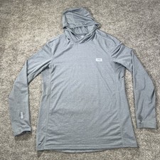 AFTCO Air-O Mesh Hoodie Fishing Long Sleeve Mens Small Blue