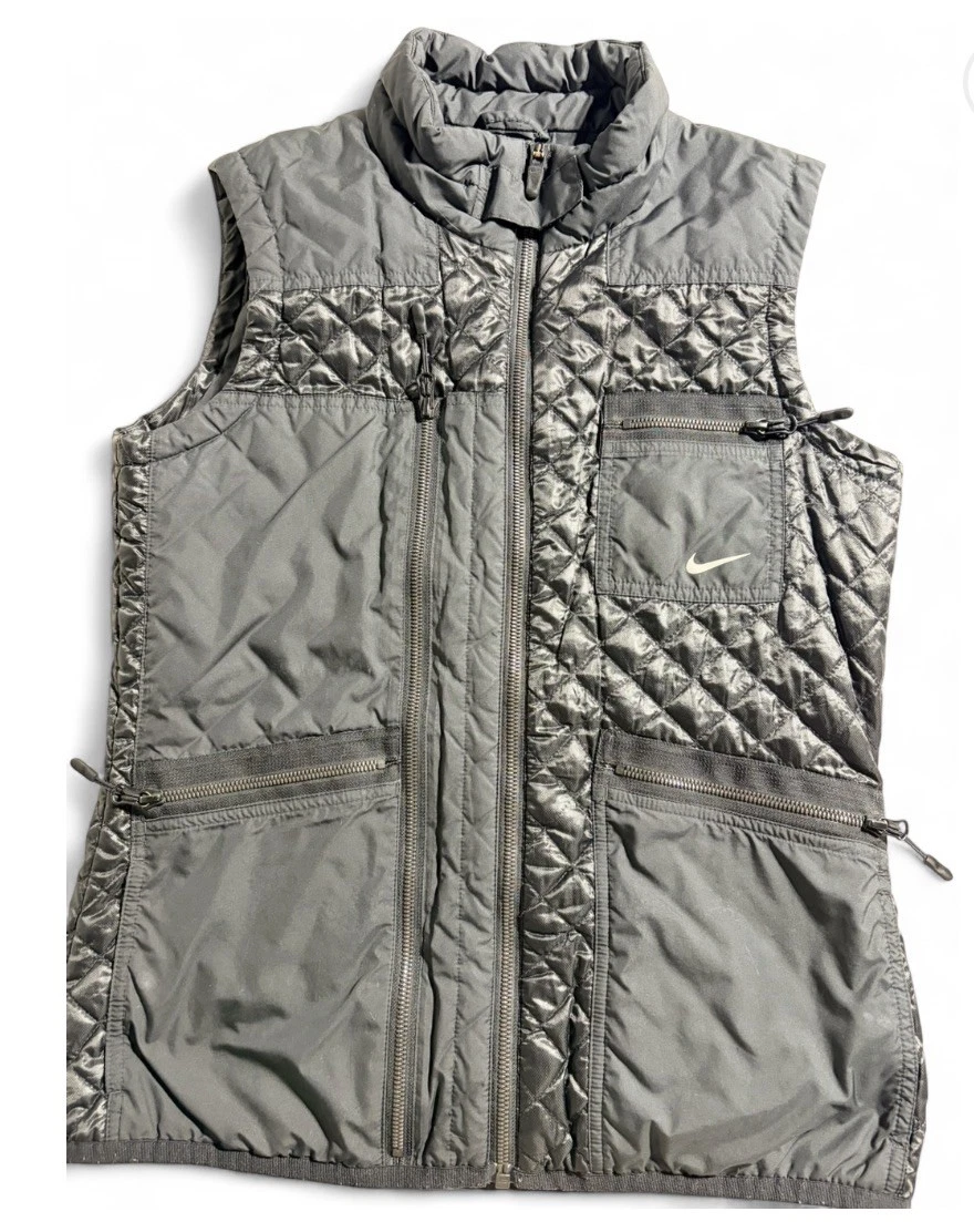 Nike Women's Vest Medium Black Primaloft Insulated Training Puffer Activewear