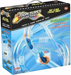 RC Jeu de piste de course de voiture 25-Pc Ensemble Trax avec 1 Bleu Racer AS Vu sur TV