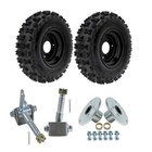 2Pc 4.10-6 Front Tire Rim Wheel + Spindle Stud Hub for Mobility bike Go Kart Atv