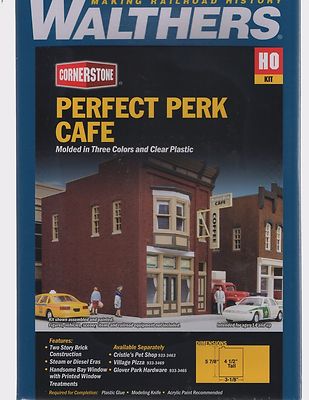 HO Scale Walthers Cornerstone 933-3468 Perfect Perk Cafe Building Kit