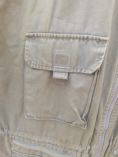 Vintage Orvis Hunting Jacket Cotton Twill Khaki Pockets 90s XL - Picture 5 of 13