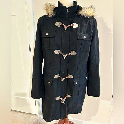 Espirit Women s Knee Lengthh Wool Blend Winter Coat Size Large- Wool Pea Coat