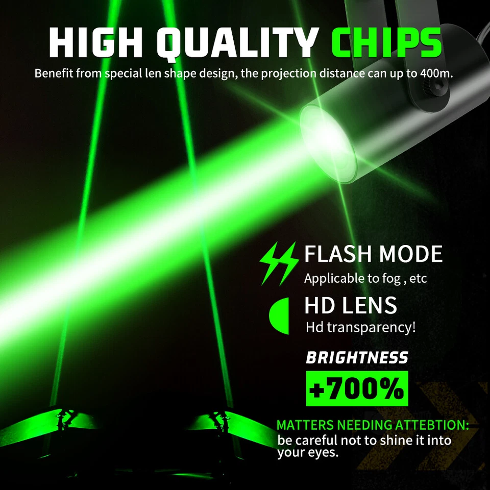 Controle remoto de antena LED verde para Polaris RZR XP UTV ATV WHIPLESS LASER - Imagem 4 de 4