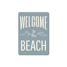 Personalized Beach Welcome Decor Custom Welcome Sign Aluminum Metal Cabin Decor