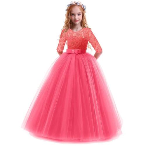 Pageant Princess Dress For Girl,Baby Toddler Kids Flower Maxi Dress Embroidery T - Picture 1 of 1