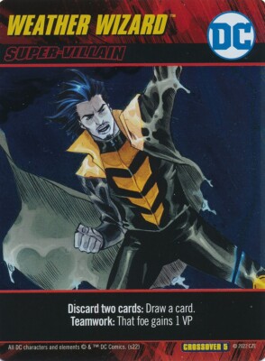 WEATHER WIZARD DC Comics Deck Building Game Oversized FOIL card ROGUES