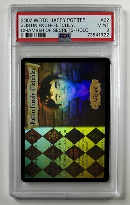 Harry Potter TCG Chamber of Secrets Justin Finch-Fletchley Holo