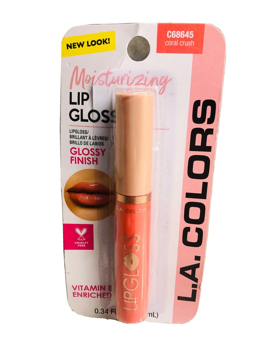 gloss c lip gloss L.A. Colors Moisturizing Finish Vit.Enriched Gloss-C68645 Coral Crush elasticity