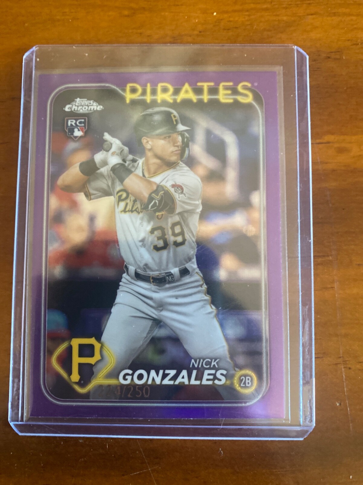 2024 Topps Chrome - Purple Refractor #72 Nick Gonzales /250 (RC)