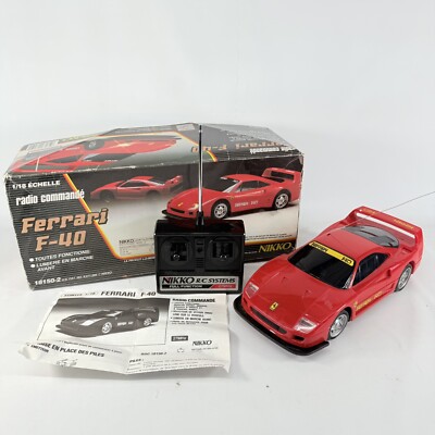 NIKKO Ferrari F40 1/18 RC Remote Control 18150-2 Vintage Tested Works