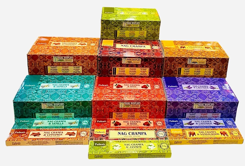 Tulasi Nag Champa Delights  Incense Sticks (12 Units  168  Sticks/Box) - Image 2 of 4