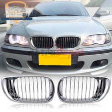 Chrome Front Kidney Grille For 2002-2005 Bmw E46 320i 330i 325xi 4dr Sedan Lci