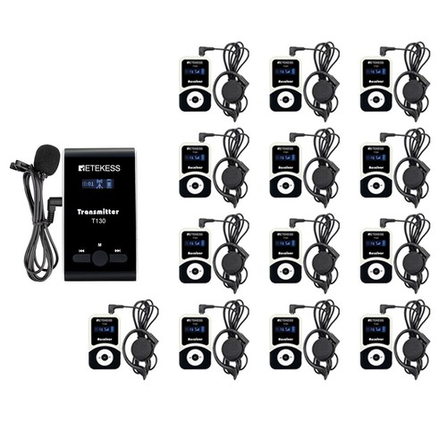 Retekess T130 MIC Microphone sans Fil, 49 Canaux, 100m Microphone de C