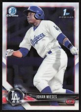 2018 Bowman Chrome BCP19 Johan Mieses Los Angeles Dodgers Baseball Card