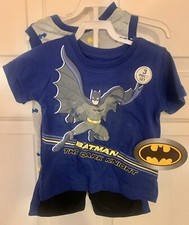 NEW Boys Batman Three-piece Clothing Set Sz 18M T-shirt, Shorts, Tank DC Comics