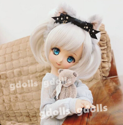 1/4 BJD Doll SD Girl Smile Face Make UP+Free Eyes Resin Toys Gift Light Tan Skin