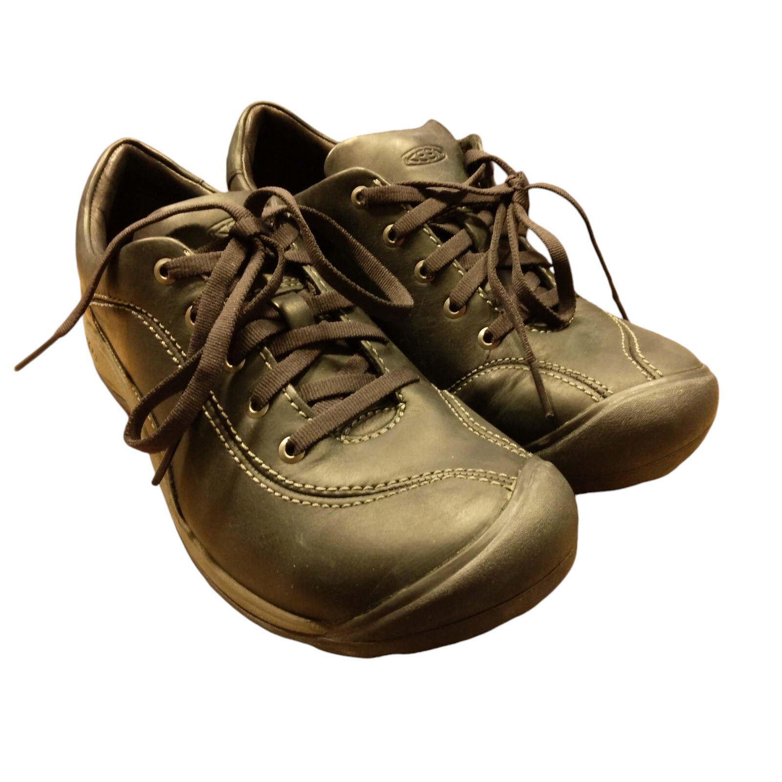 KEEN Presidio 2 scarpe casual donna 7 5 pelle nera stringate escursionismo 1018314