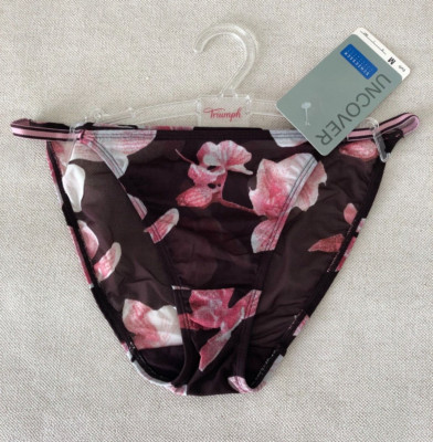 Schiesser Damen Unterwäsche Gr.M Aubergine Tanga Dessous