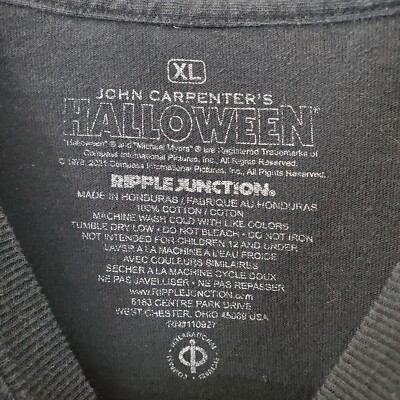 John Carpenter's Halloween Shirt Mens Extra Large Black Crew Neck