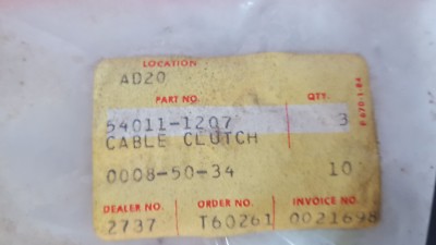オーダー専用 NOS Kawasaki NEW 54011-1207 Clutch Cable ZX ZX550 GPz 1984-86 OEM