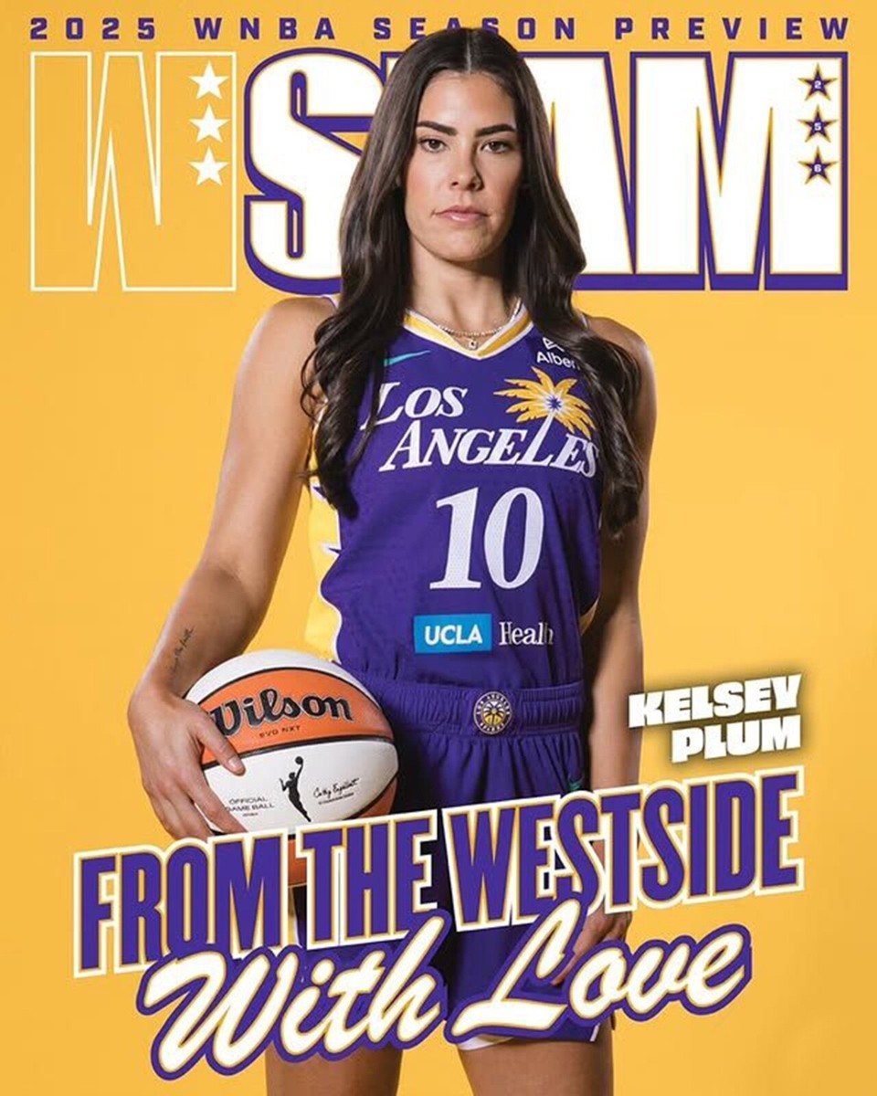 Kelsey Plum WNBA Los Angeles Sparks 8x10 Photo Slam Magazine cover