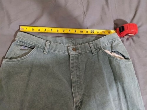 Vintage WRANGLER for Women Tapered Leg High Waist Mom Jeans Light Green 18x29 - Picture 7 of 11