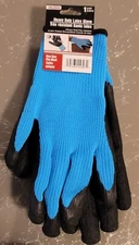 TOOL BENCH Brand Blue Latex Work Gloves Sure Grip Design Latex-dipped