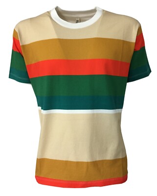 MADSON by BottegaKilometriZero Men's Half Sleeve Striped Multi T-Shirt DU20051