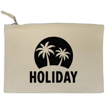 'Holiday Island Paradise' Canvas Clutch Bag / Accessory Case (CL00047023)
