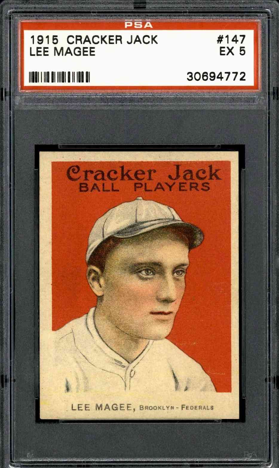 1915 Cracker Jack #147 Lee Magee - PSA 5