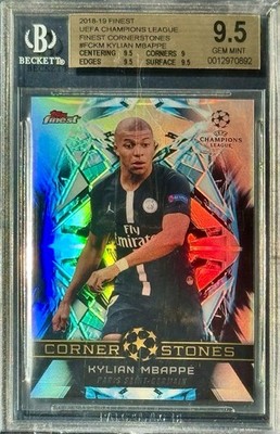 POP 4 BGS 9.5 RC Kylian Mbappe 2018 Topps Finest Cornerstones Refractor Rookie